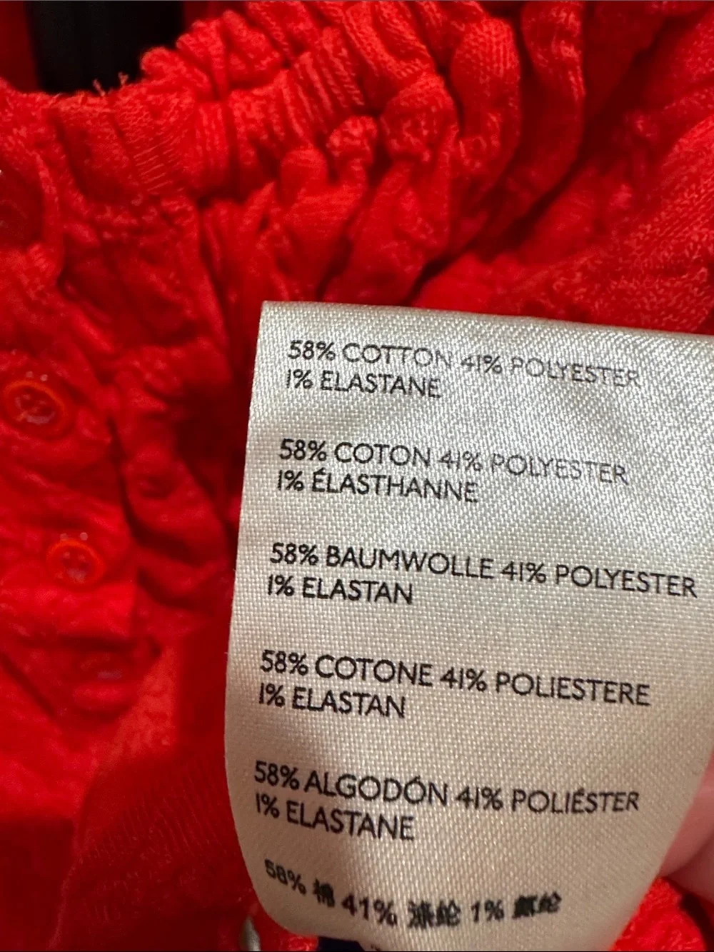 #635 FREE PEOPLE Red Ladybug Textured Button-Front Sweetheart Crop Top